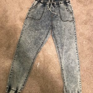 Acid wash joggers